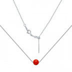 Strieborný náhrdelník s opálom - gulička 5 mm