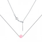 Strieborný náhrdelník s opálom - gulička 5 mm