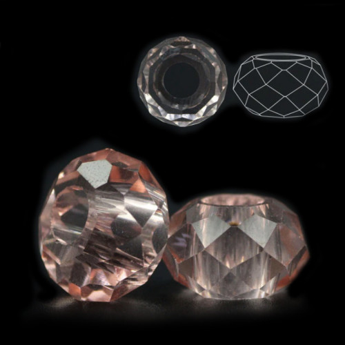 Sklenená navliekacia korálka Rondelle