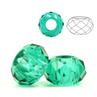 Sklenená navliekacia korálka Rondelle