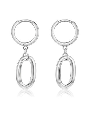 Visiace strieborné náušnice