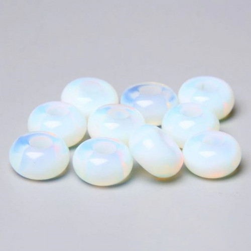 Navliekací korálek Rondelle Opalit