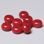 Navliekací korálek Rondelle Červený nefrit