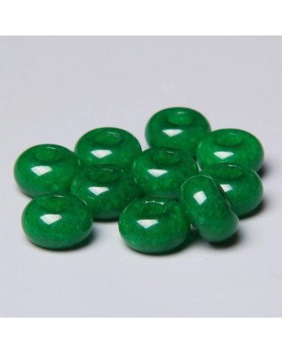 Navliekací korálek Rondelle zelený Nefrit