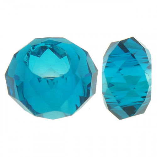 Sklenená navliekacia korálka Rondelle