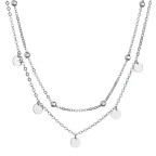 Strieborný náhrdelník dvojradový