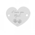 Strieborný komponent - srdce I love you Mom
