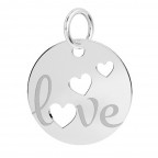 Strieborný prívesok koliesko LOVE