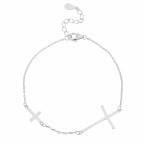 Dámsky strieborný náramok s krížikmi