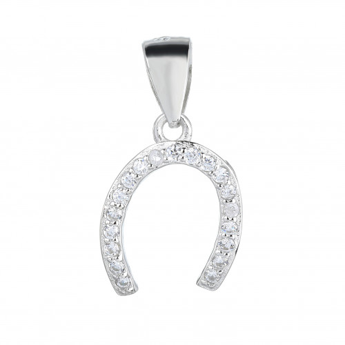 Strieborný prívesok podkova