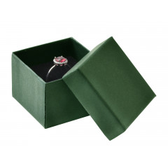 Zelená darčeková krabička na prsteň/náušnice