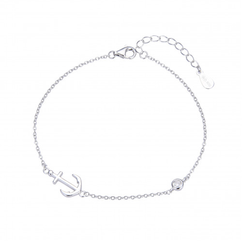 Dámsky strieborný náramok kotva
