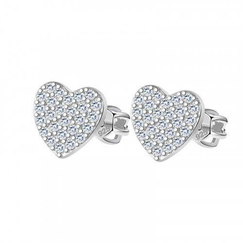 Strieborné skrutkovacie náušnice srdiečka