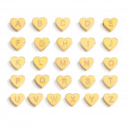 Oceľový korálik srdca - písmeno N