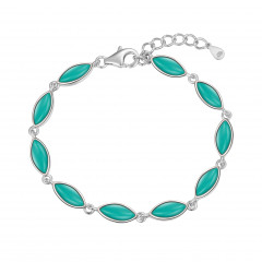 Dámsky strieborný náramok s tyrkysom