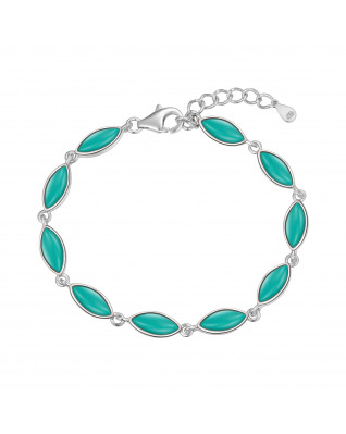 Dámsky strieborný náramok s tyrkysom