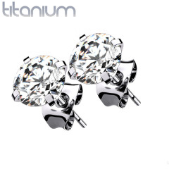 Titanové náušnice so zirkónmi