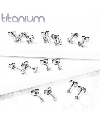 Titanové náušnice so zirkónmi