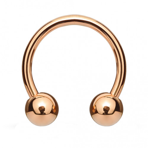 Piercing podkova, farba ružové zlato, hr. 1,6 mm