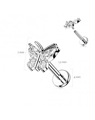 Piercing do brady - motýlik