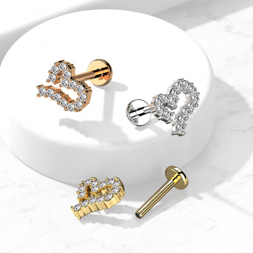 Piercing do brady - srdiečko