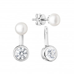 Perlové náušnice – biele prírodné perly