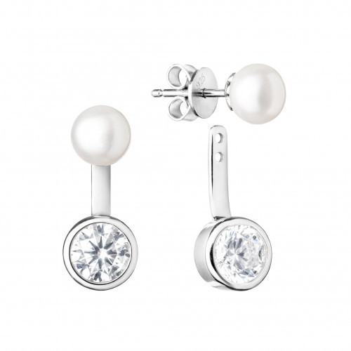 Perlové náušnice – biele prírodné perly