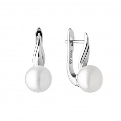 Perlové náušnice – biele prírodné perly