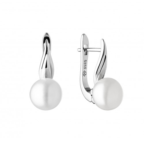 Perlové náušnice – biele prírodné perly