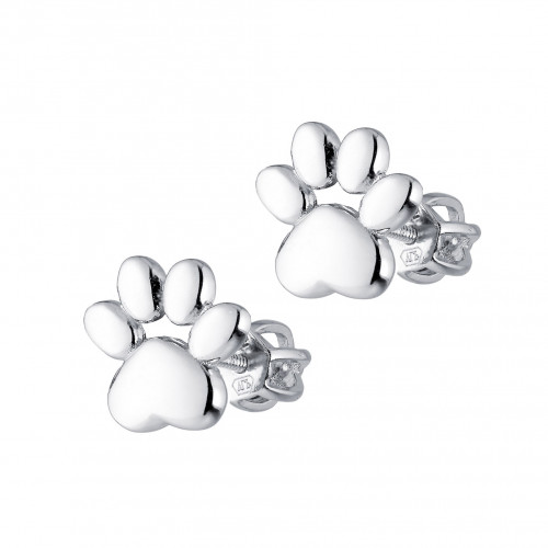 Strieborné skrutkovacie náušnice tlapky
