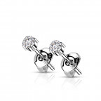 Titanové náušnice so zirkónmi