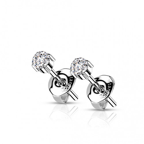 Titanové náušnice so zirkónmi