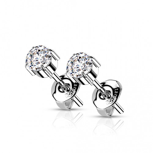 Titanové náušnice so zirkónmi