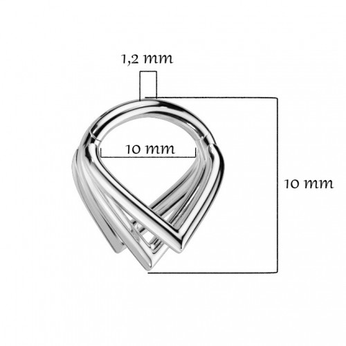 Segment kruh - helix / cartilage / tragus piercing TITAN
