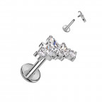 Piercing do brady - labreta TITAN, 1,2 x 8 mm