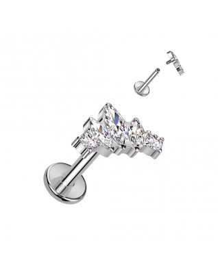 Piercing do brady - labreta TITAN, 1,2 x 8 mm