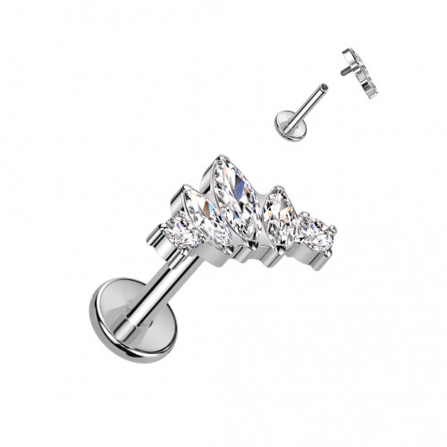 Piercing do brady - labreta TITAN, 1,2 x 8 mm