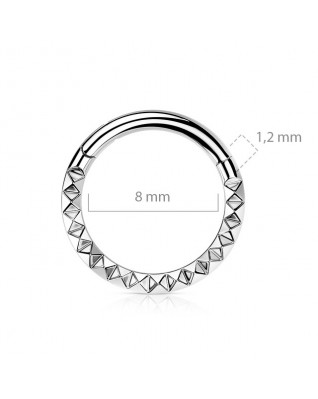 Segment kruh - septum / helix / cartilage / tragus piercing TITAN, 1,2 x 8 mm