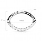 Segment - helix / cartilage / tragus piercing TITAN, 1,2 x 10 mm