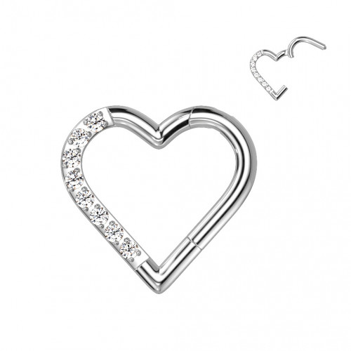 Segment kruh - helix / cartilage / tragus / septum piercing TITAN, 1,2 x 8 mm