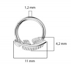 Segment kruh - helix / cartilage / tragus / septum piercing TITAN