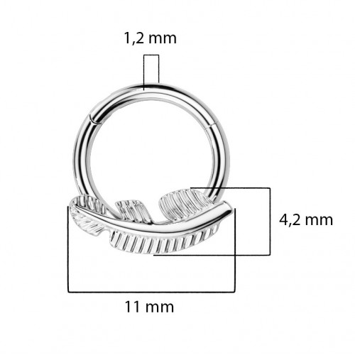 Segment kruh - helix / cartilage / tragus / septum piercing TITAN