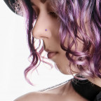 Zahnutý piercing do nosa - TITAN, opál