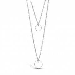 Oceľový náhrdelník s okrúhlymi príveskami