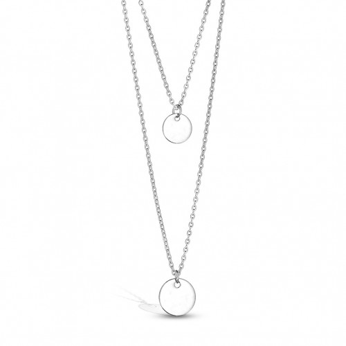 Oceľový náhrdelník s okrúhlymi príveskami