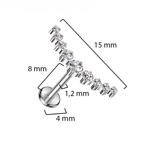Piercing do brady - labreta TITAN