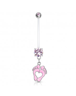 Tehotenský piercing do pupku - stopy