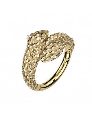 Pozlátený oceľový kruh - helix / cartilage piercing had