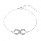 Dámsky strieborný náramok nekonečno