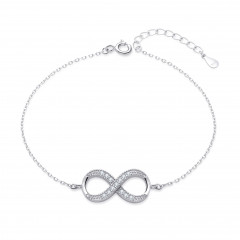 Dámsky strieborný náramok nekonečno